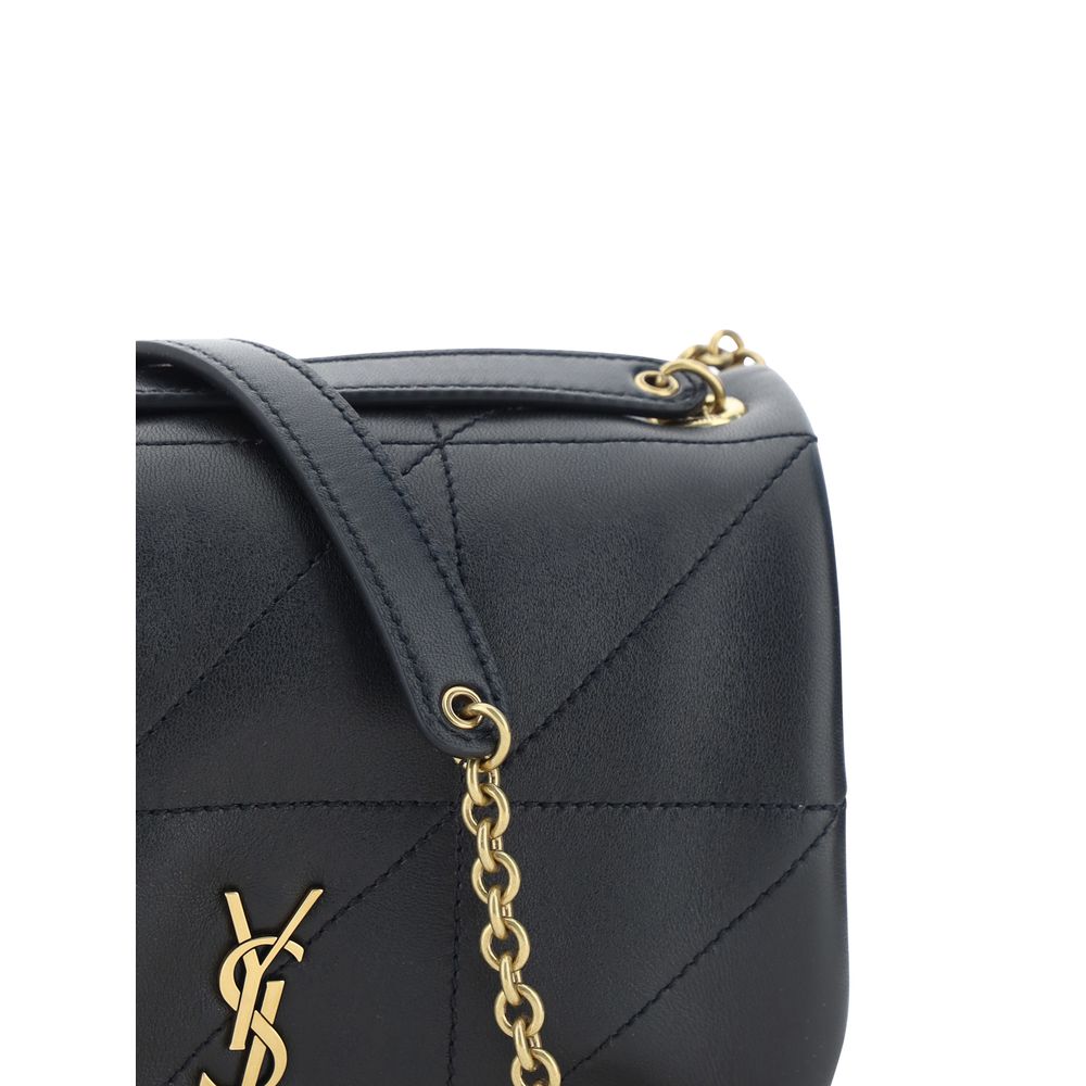 Saint Laurent Black Lamb Ovis Aries Aries Shoulder Bag