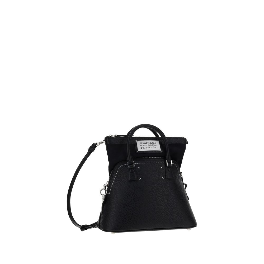 Margiela Black Calf Leather Bos Taurus Handbag Margiela