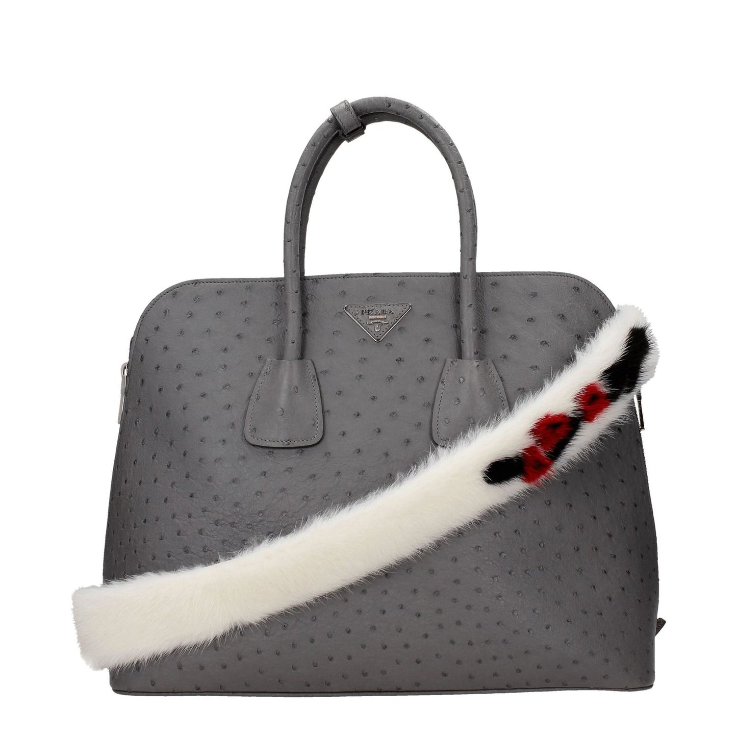Prada White Leather Shoulder Bag