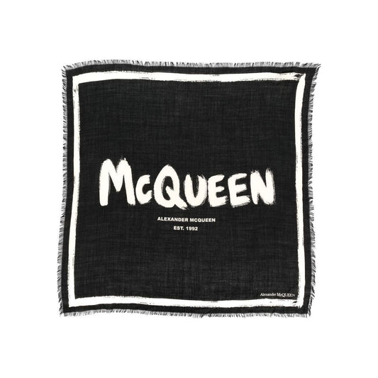 Alexander Mcqueen Alexander McQueen Scarfs Black Scarves Hats & Gloves Alexander Mcqueen