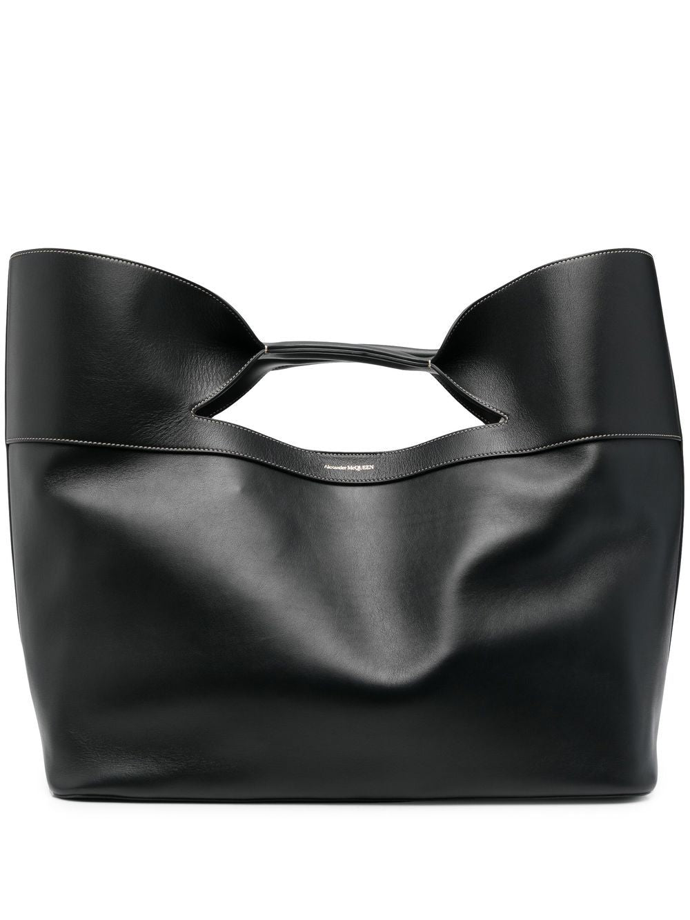 Alexander McQueen The Bow leather tote Bag Black Shopper Alexander Mcqueen