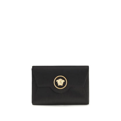 Versace Black Calf Leather Bos Taurus Shoulder Bag Versace