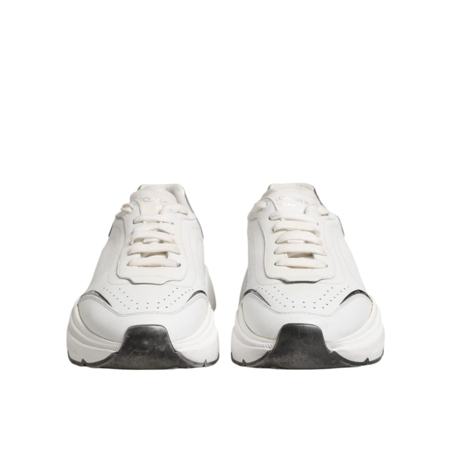 Dolce & Gabbana White Daymaster Leather Low Top Sneakers Shoes