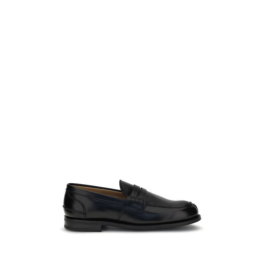 Church's Black Calf Leather Bos Taurus Slip-On Loafers