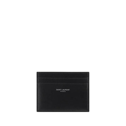 Saint Laurent Black Calf Leather Bos Taurus Wallet