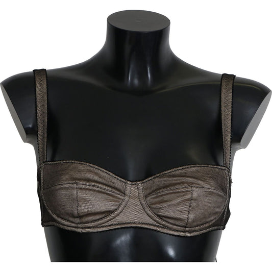 Dolce & Gabbana Brown Regg Balconcino Imbottito Bra Underwear