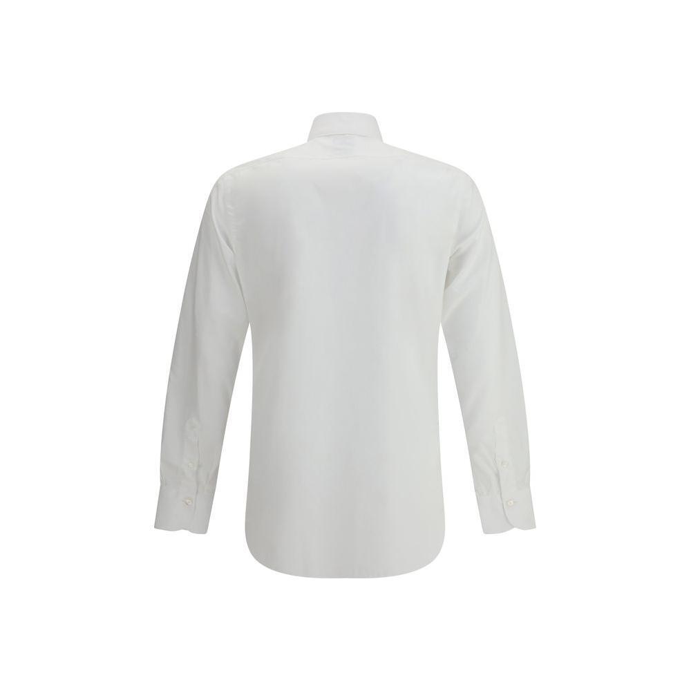 Finamore White Cotton Dress Shirt Finamore