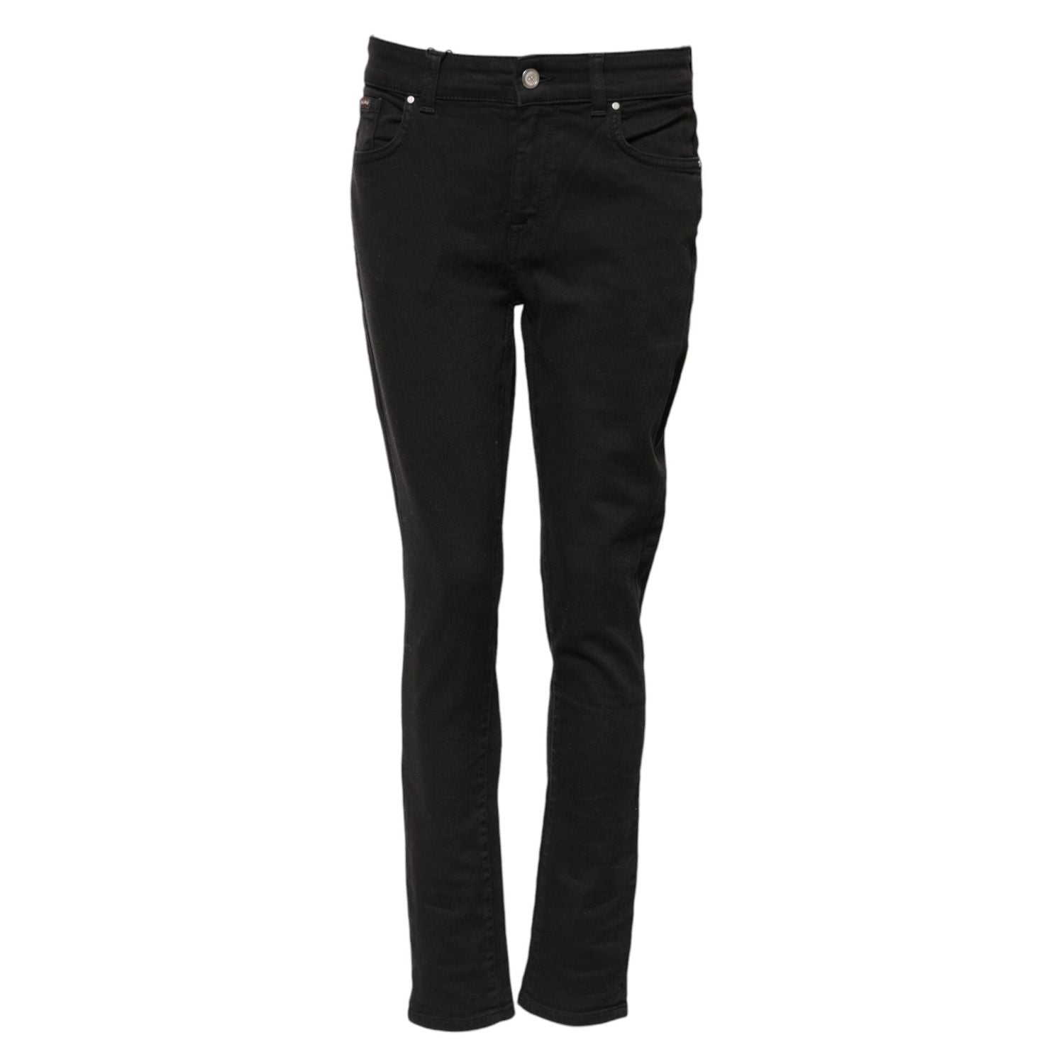 Dolce & Gabbana Black Cotton Skinny Mid Waist Denim Jeans