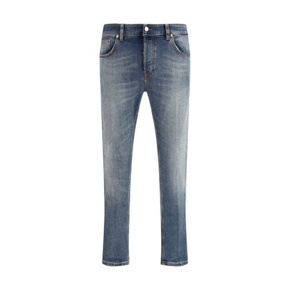 PT Torino Blue Cotton Slim Fit Jeans
