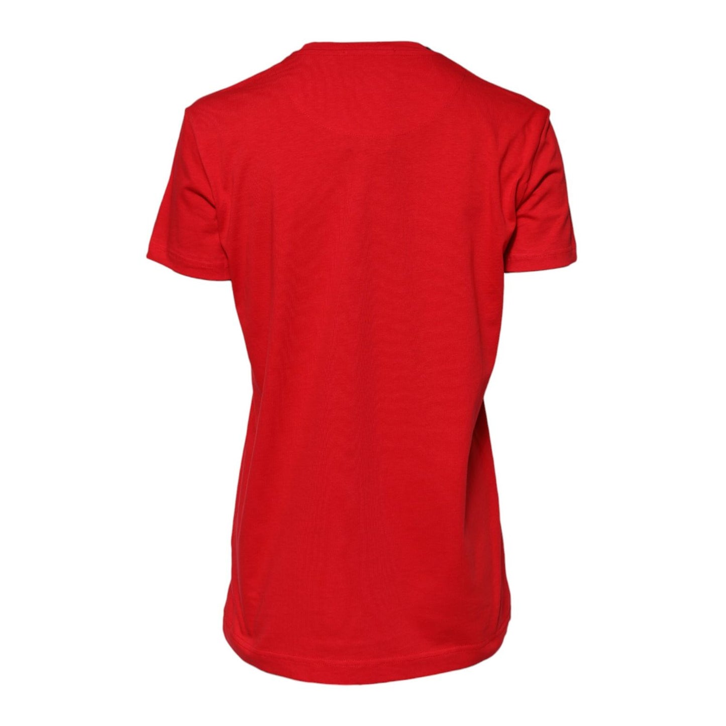 Dolce & Gabbana Red Short Sleeves Crew Neck Casual Top T-shirt
