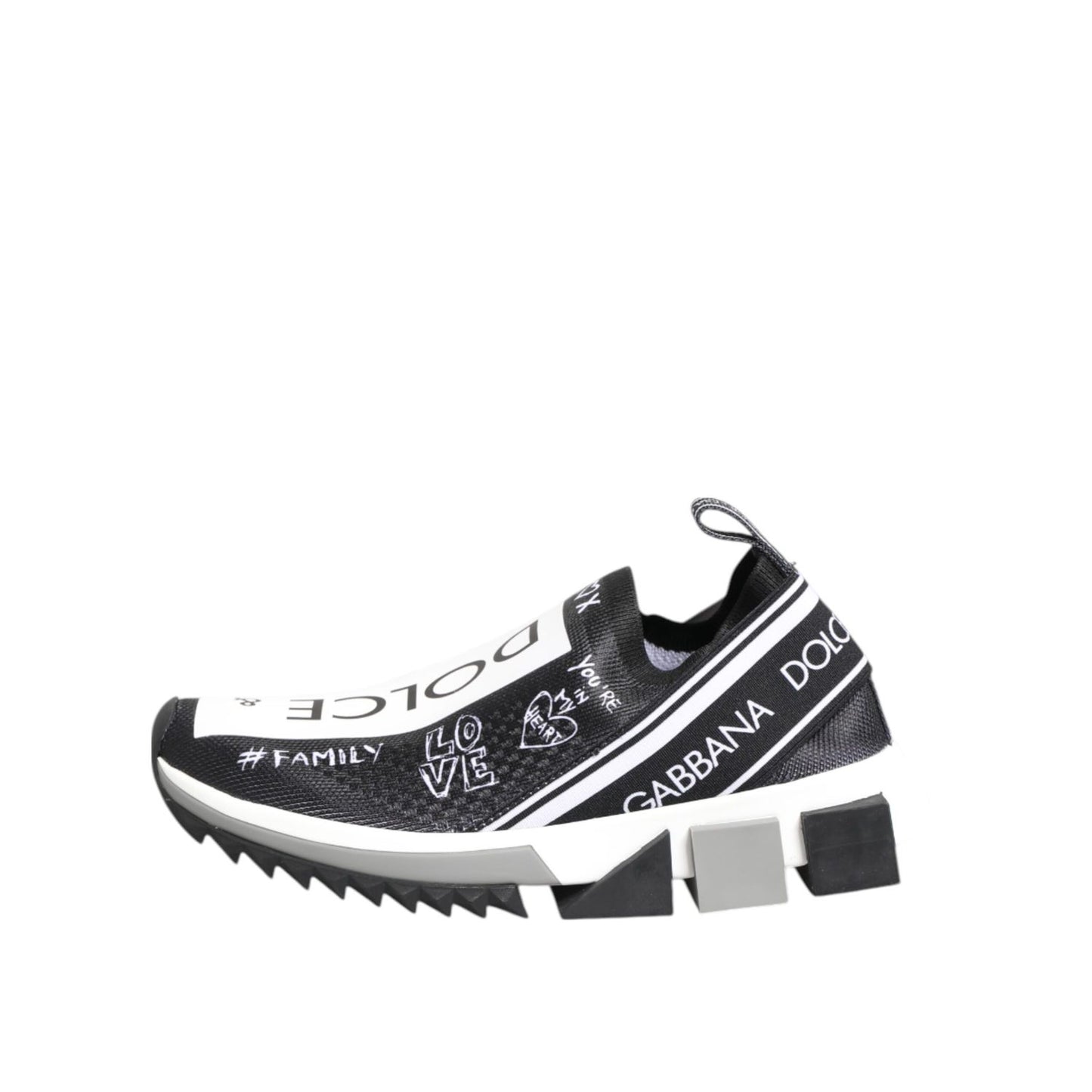 Dolce & Gabbana Black White Sorrento Low Top Sneakers Shoes