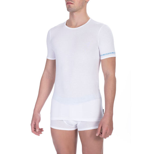 Bikkembergs White Cotton Men's T-Shirt Bikkembergs