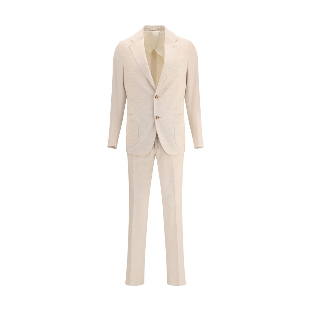 Lardini Beige Cotton Two-Piece Suit