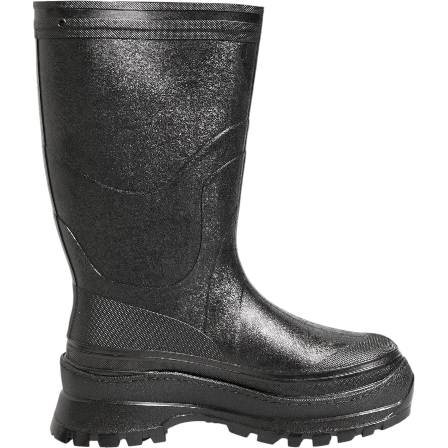Dolce & Gabbana Metallic Black Pull On Rain Boots Men Shoes