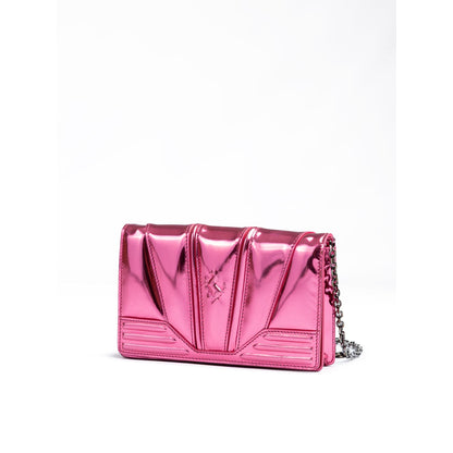 Ferrari Metal Pink GT patent leather bag with chain Ferrari