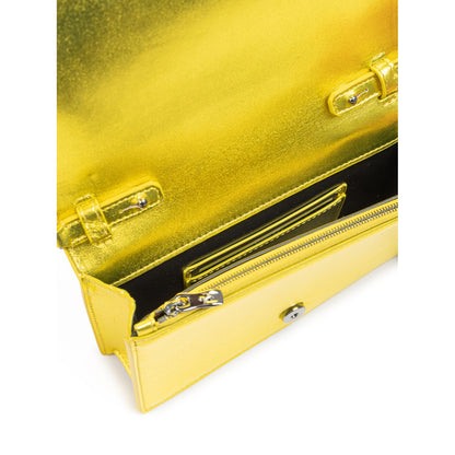 Ferrari Metal Yellow GT patent leather bag with chain Ferrari