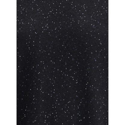 Fabiana Filippi Black Fleece Wool Sweatshirt