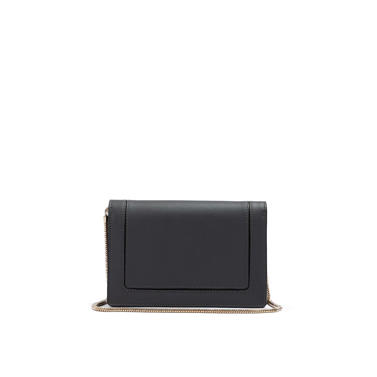 Giada Dark Grey Leather Clutch Bag Giada