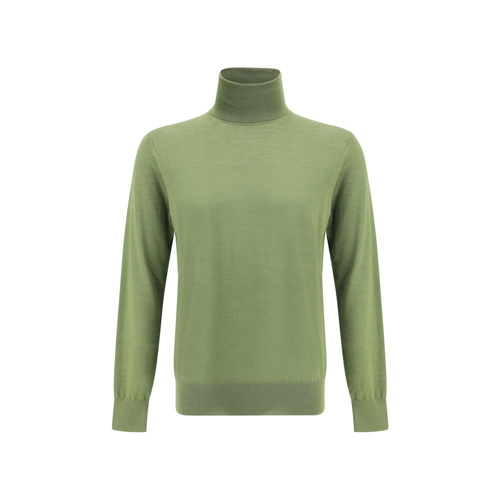 Saint Laurent Bicolor Wool Turtleneck