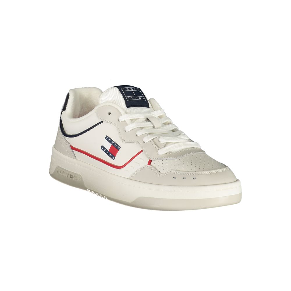 Tommy Hilfiger White Leather Men Sneaker
