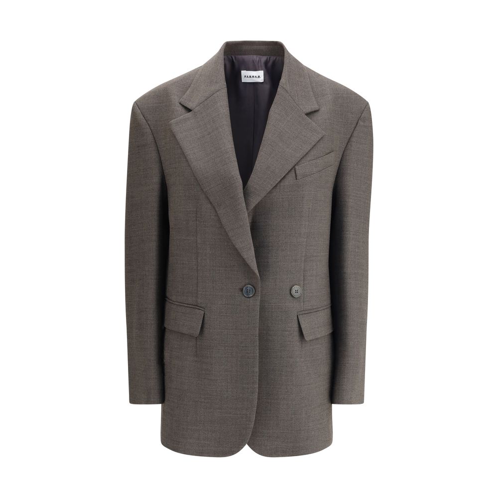P.A.R.O.S.H. Gray Fleece Wool Blazer