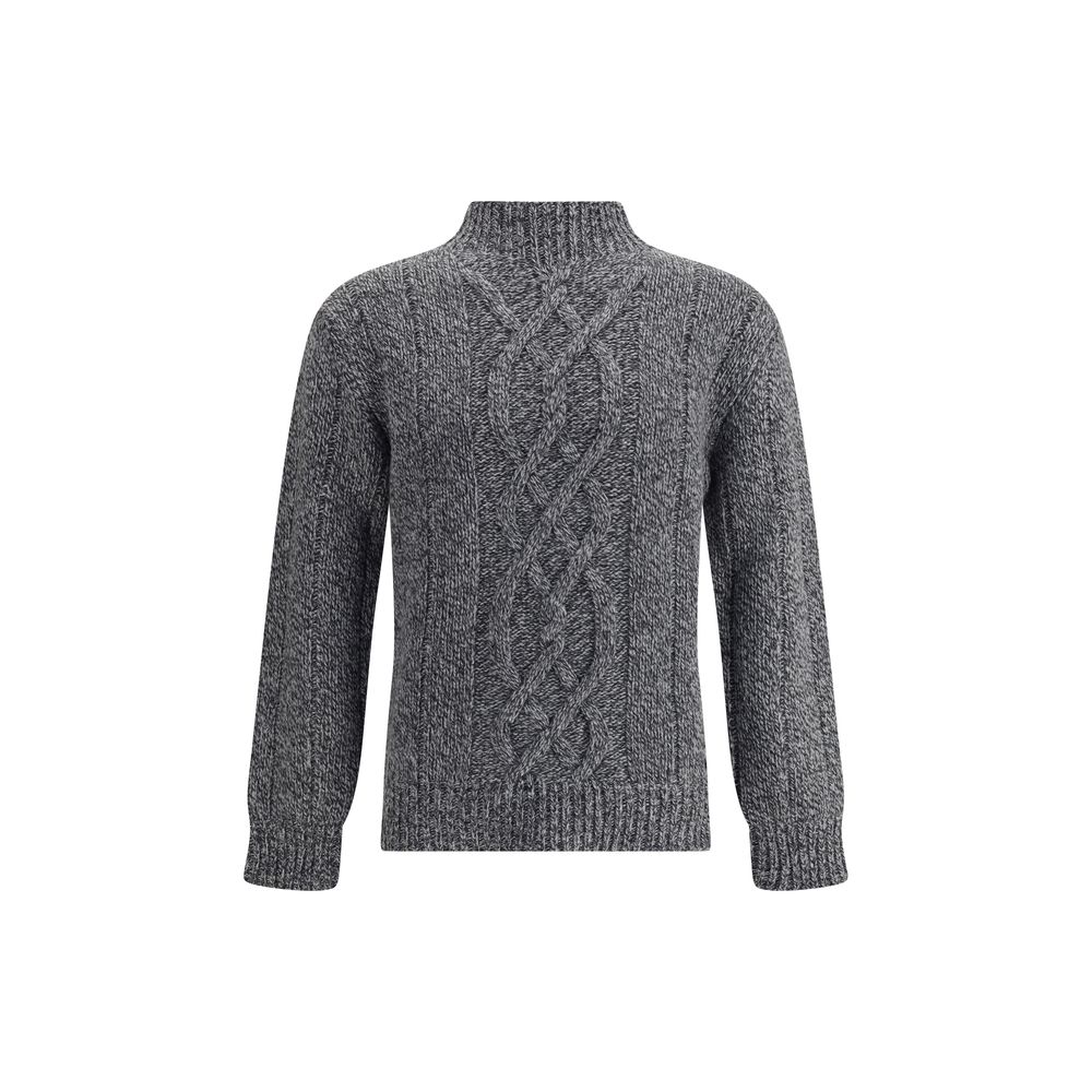 Brooksfield Gray Wool Sweatshirt Brooksfield