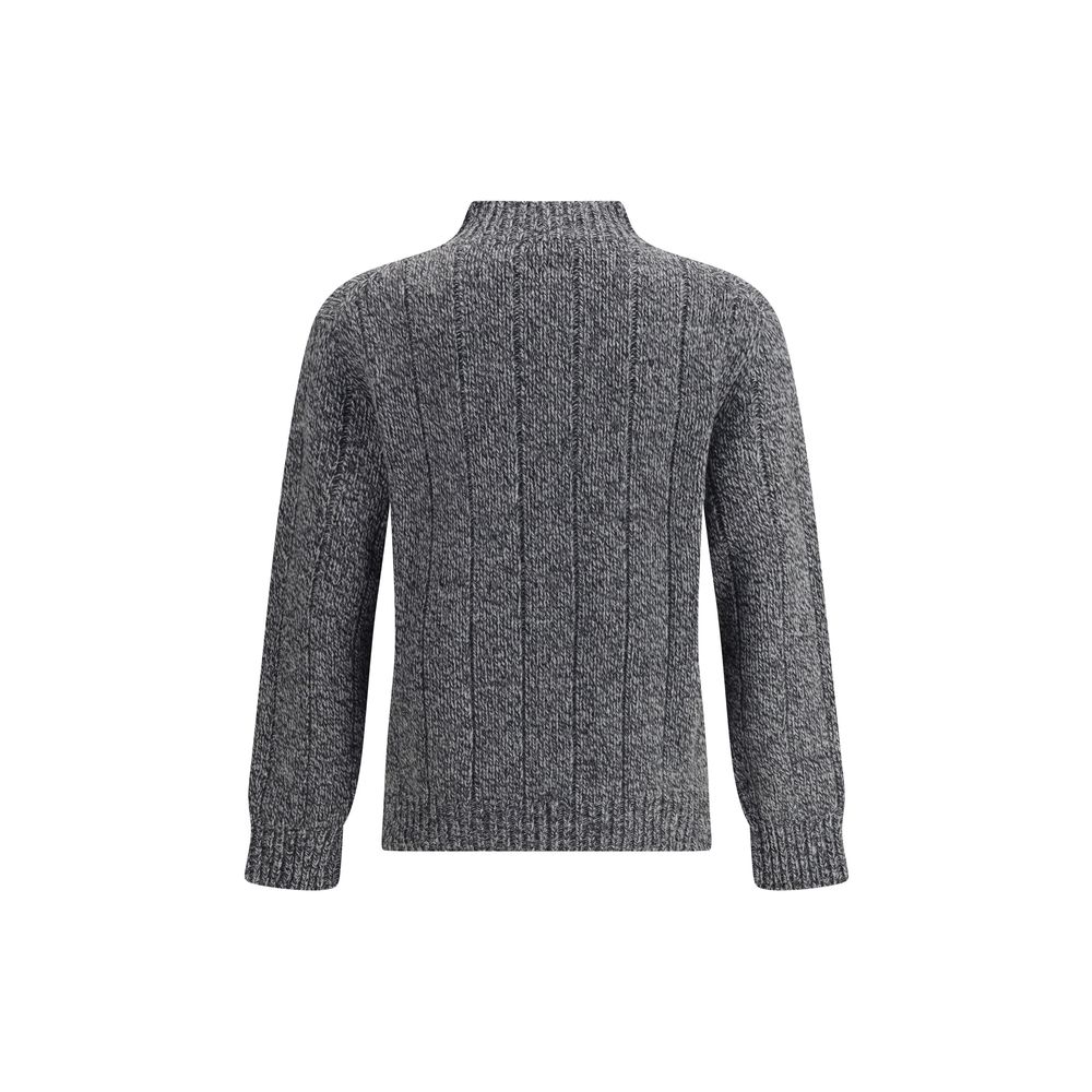 Brooksfield Gray Wool Sweatshirt Brooksfield