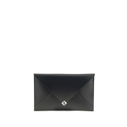 Fendi Black Leather Clutch Bag Fendi