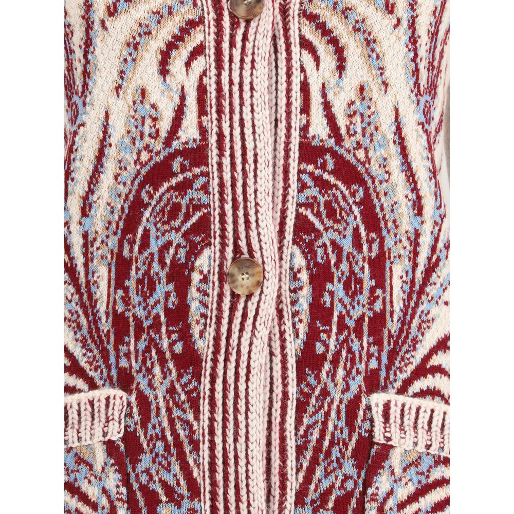 Etro Multicolor Wool Cardigan Etro