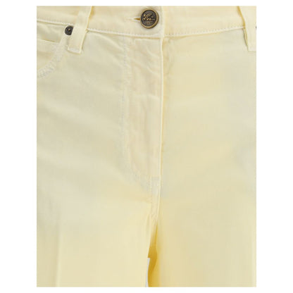 Etro Bicolor Cotton Straight-Leg Jeans