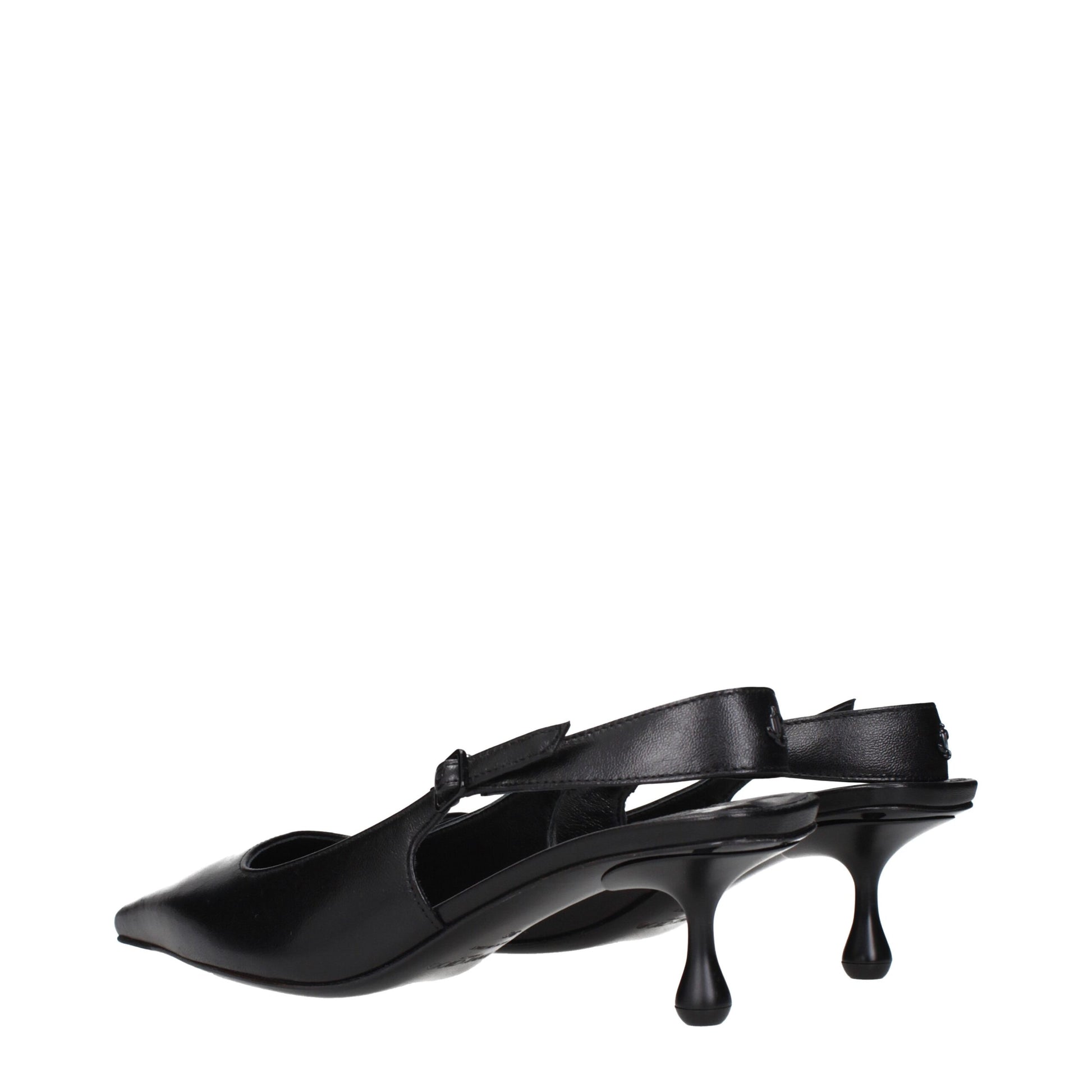 Jimmy Choo Black Leather Flat Sandals