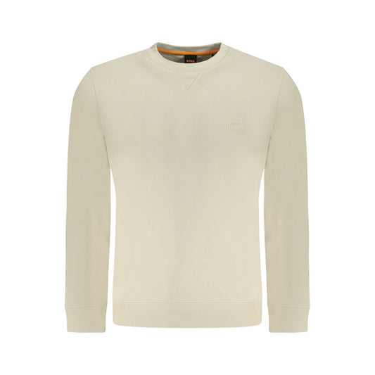 Hugo Boss Beige Cotton Men Sweatshirt