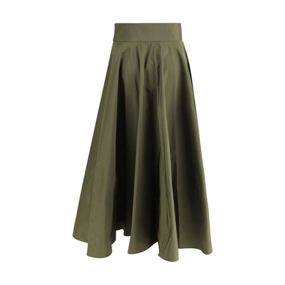 Sara Roka Bicolor Polyester Midi Skirt