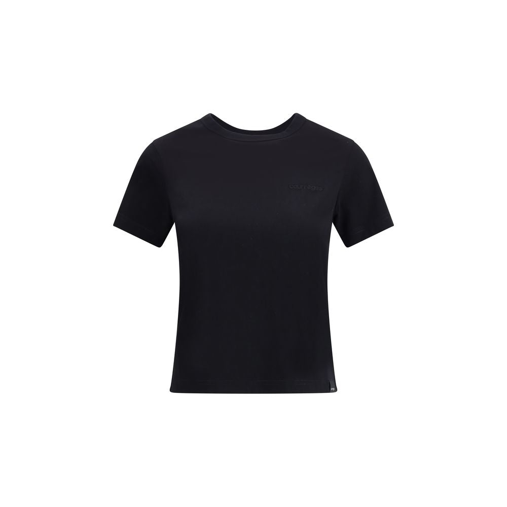 Courrèges Black Cotton T-Shirt
