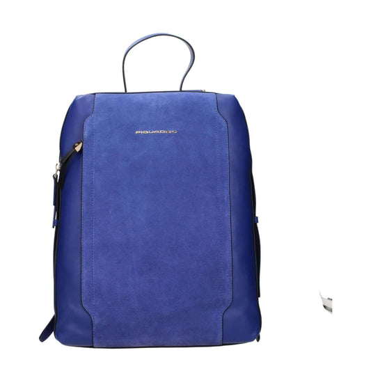 Piquadro Blue Leather Backpack