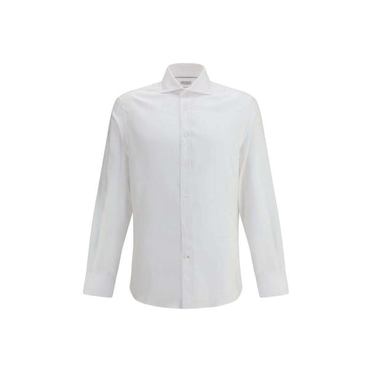 Brunello Cucinelli White Cotton Dress Shirt