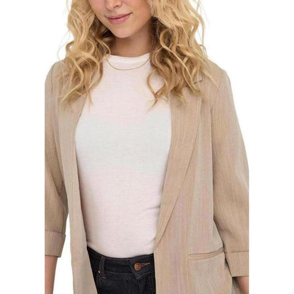 Only Beige Viscose Blazer Only