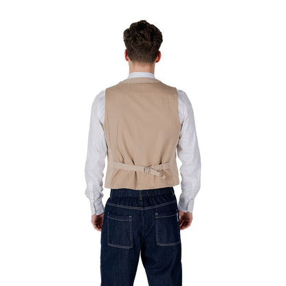 Gianni Lupo Beige Cotton Suit