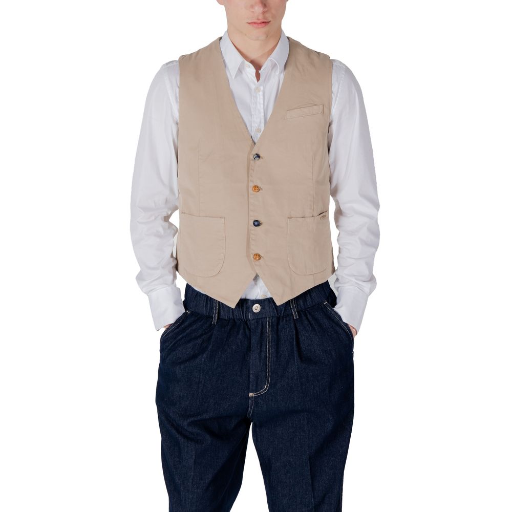 Gianni Lupo Beige Cotton Suit