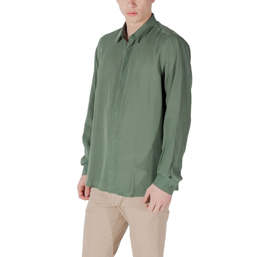 Antony Morato Green Lyocell Shirt