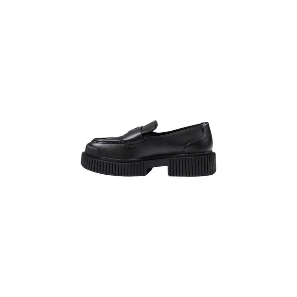 Armani Exchange Black Leather Platform Pumps