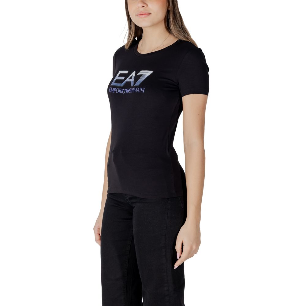 EA7 Emporio Armani Black Cotton Sportswear