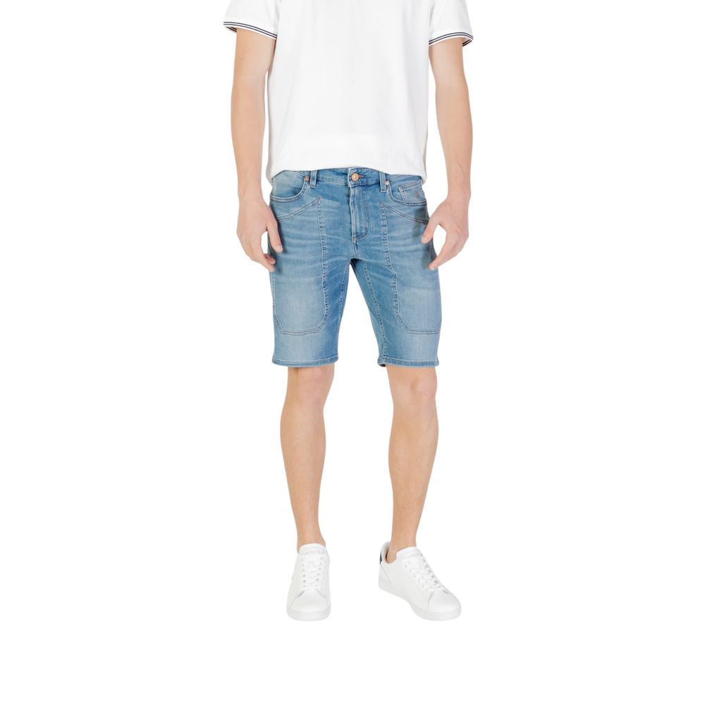Jeckerson Light Blue Cotton Bermuda Shorts Jeckerson