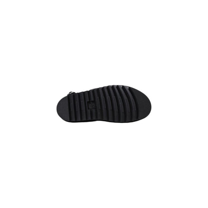 Dr. Martens Black Leather Flat Sandals