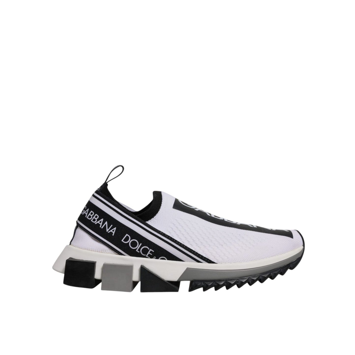 Dolce & Gabbana Black White Slip On Sorrento Sneakers Shoes