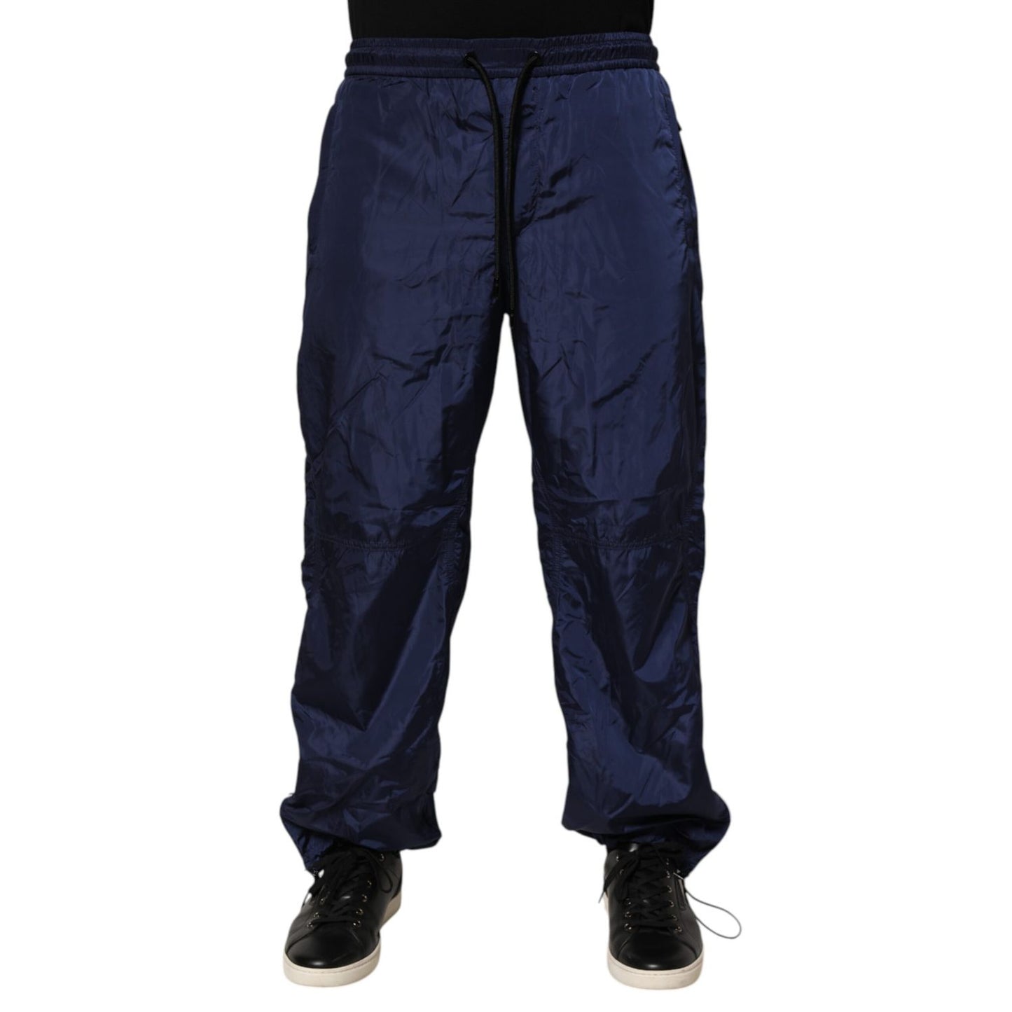 Dolce & Gabbana Blue Nylon Straight Jogger Sweatpants Pants Dolce & Gabbana