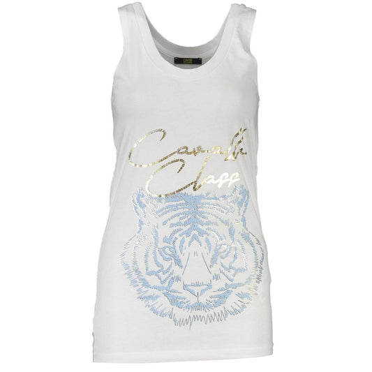Cavalli Class White Cotton Women Tank Top