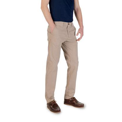 Borghese Beige Cotton Skinny Pants Borghese