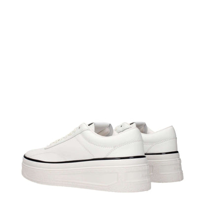 Jil Sander White Leather Platform Sneakers