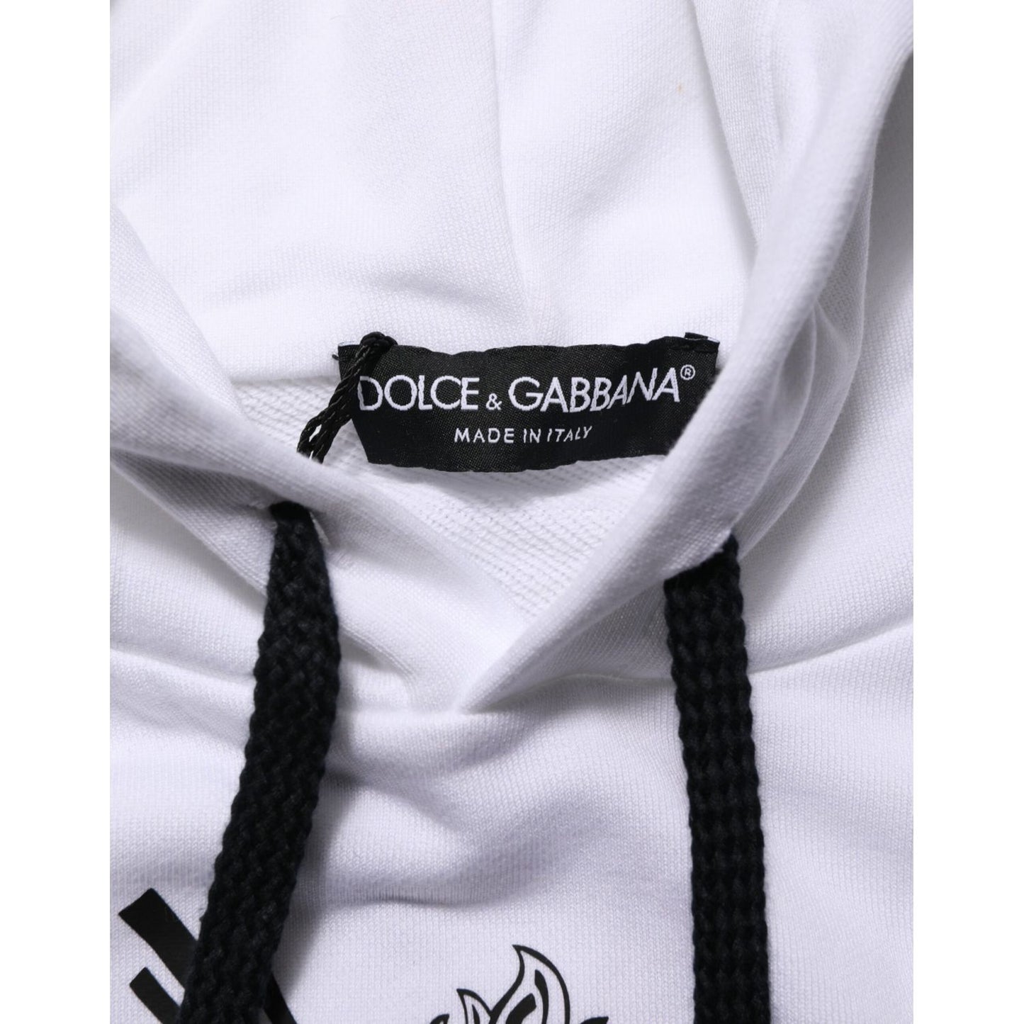 Dolce & Gabbana White Sacred Heart Hooded Sweatshirt Sweater Dolce & Gabbana